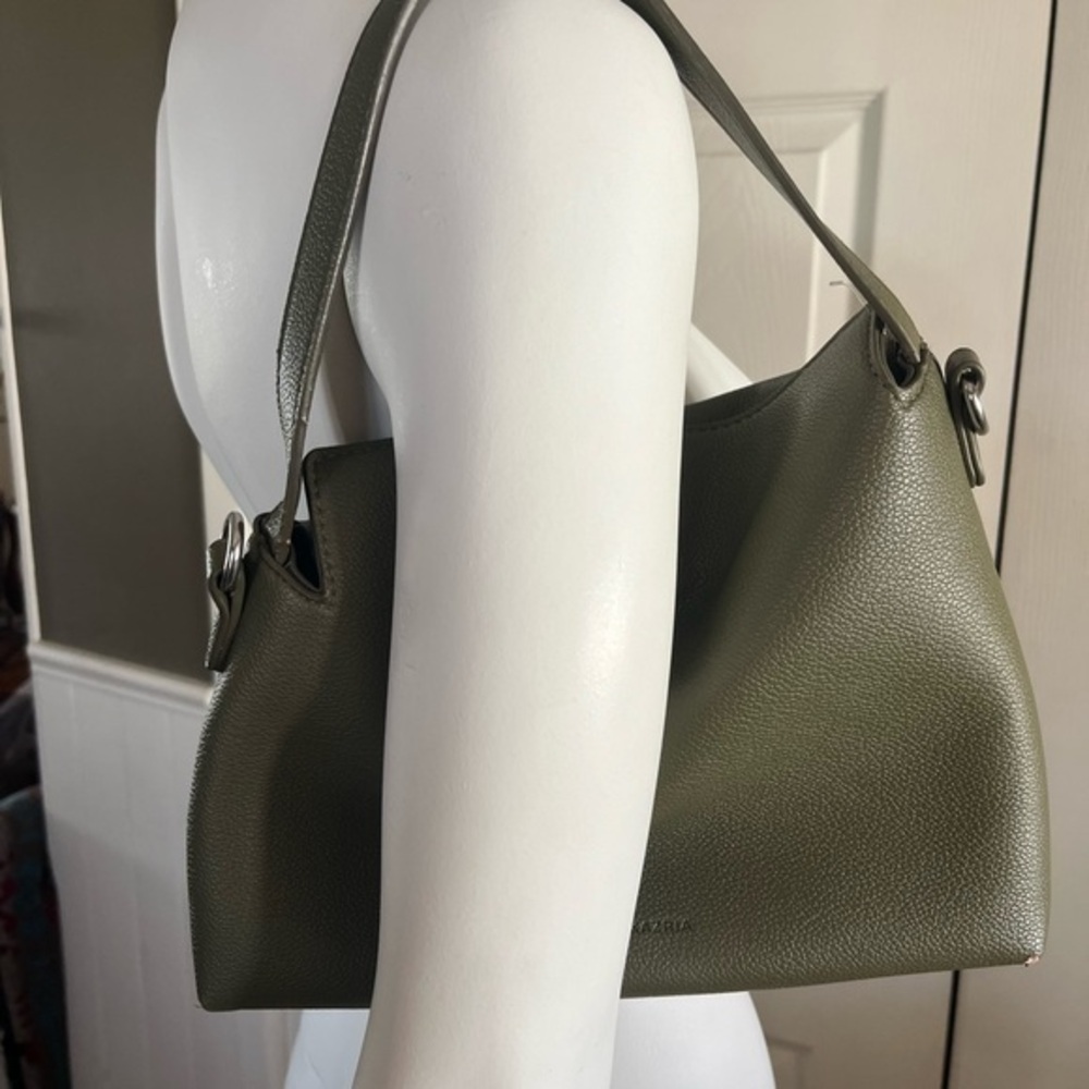 BCGBmaxazria Olive Green Faux Leather Bag